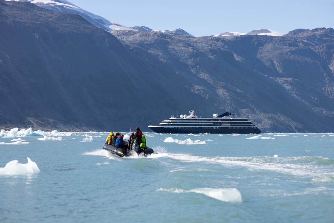 Atlas Ocean Voyages World Voyager Greenland Zodiac Exterior ©Atlas Ocean Voyage