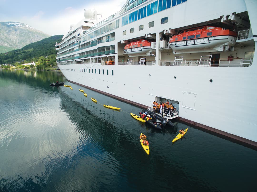 Seabourn Quest Olden Norway Kayaking Exterior ©Aliscia Young