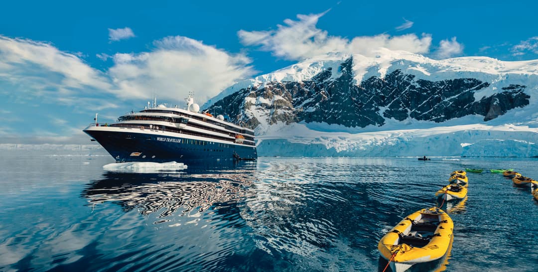 Atlas Ocean Voyages World Traveller Aerial Antarctica Exterior ©Atlas Ocean Voyages